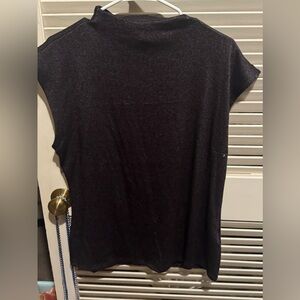 NEW WITH TAGS, Banana republic XL Sparkly charcoal grey blouse, short sleeves